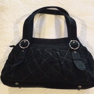 Vera Bradley Black Quilted Shoulder Bag -EUC